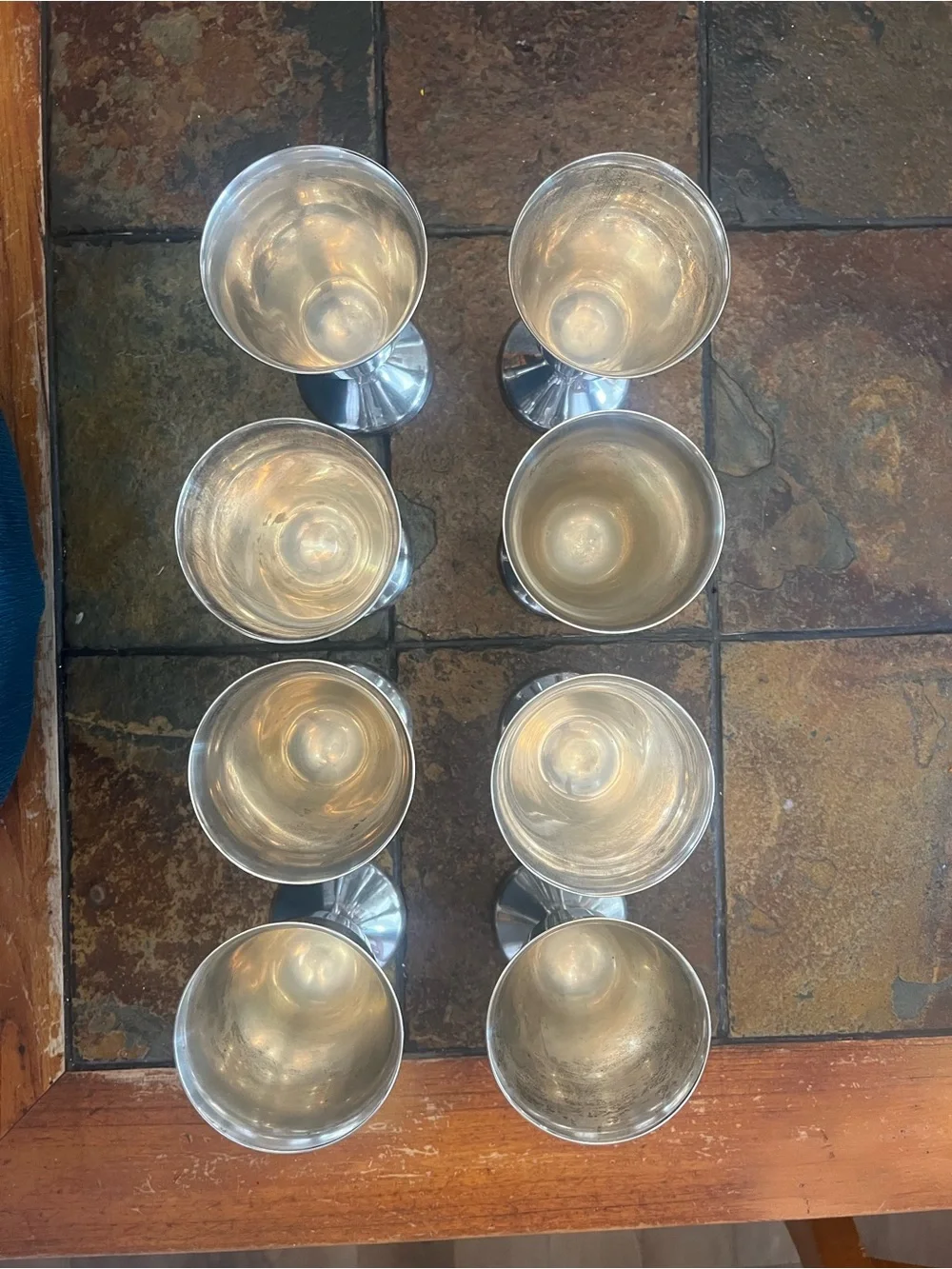 Vintage Silver Plated Goblet Set - 8-Piece (Silver)